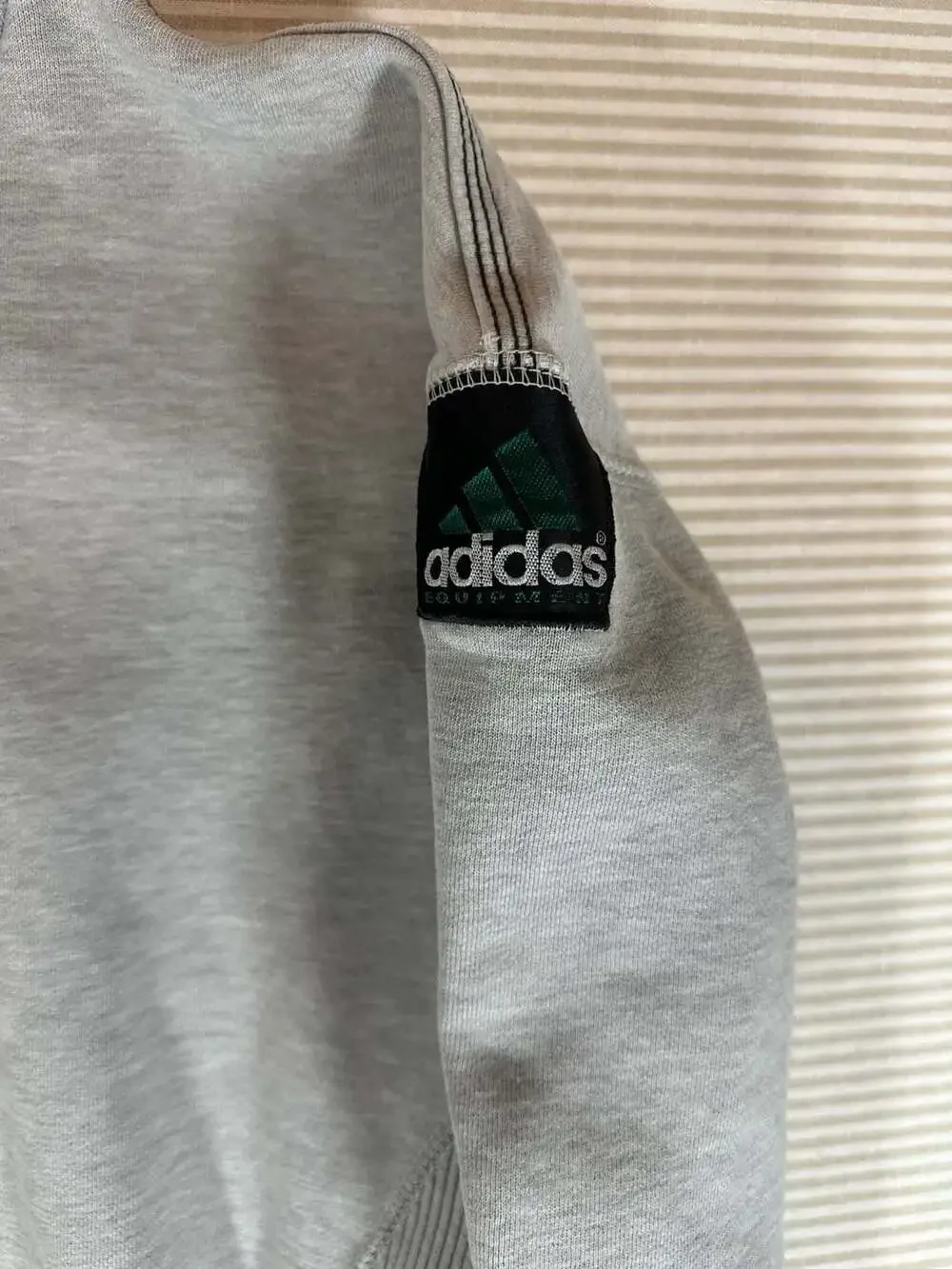 Vintage 90s Adidas Equipment Quarter Zip Sweatshirt Grey